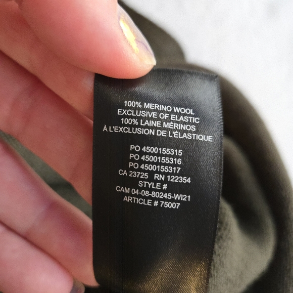 Aritzia Wilfred Cyprie Dress - Mockneck Wool Sweater Dress Forest Green - Picture 6 of 12